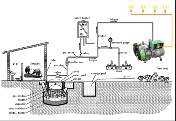 Biogas Generator Diagram